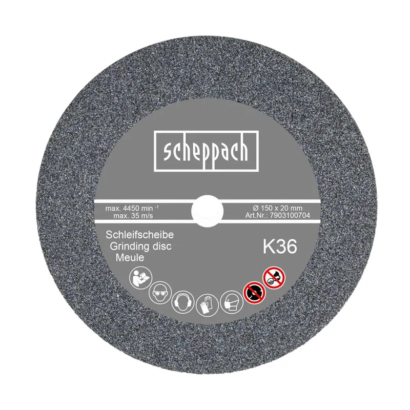 Schleifscheibe Ø 150 x 20 x 12,7 mm K 36 von Scheppach – Produktbild 1 von 2