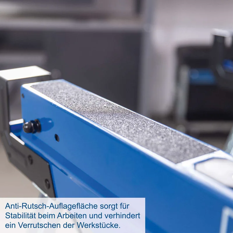 Schragen MWB600 - In hoogte verstelbaar van 61,8 tot 82cm - 1200kg totale draaglast - 2 stuks stalen zaagbokken - Heavy duty de Scheppach, Bleu – image du produit 3 sur 5