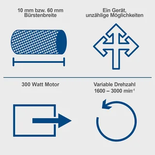 Schuurmachine multifunctioneel MRS500 - Schuurroller - 300W - incl. verschillende schuuropzetstukken de Scheppach – image du produit 3 sur 5