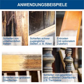 Schuurmachine multifunctioneel MRS500 - Schuurroller - 300W - incl. verschillende schuuropzetstukken de Scheppach – image du produit 2 sur 5