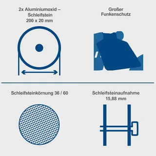 Slijp-/polijstmachine SM200L 500 W van Scheppach – productafbeelding 2 van 5