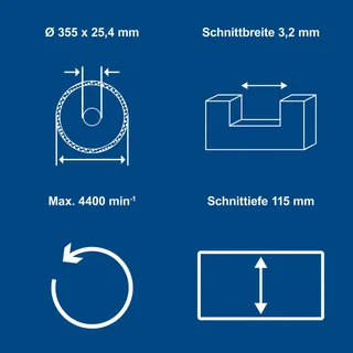 Slijpschijf MT140 Diameter schijf 355 von Scheppach – Produktbild 2 von 5