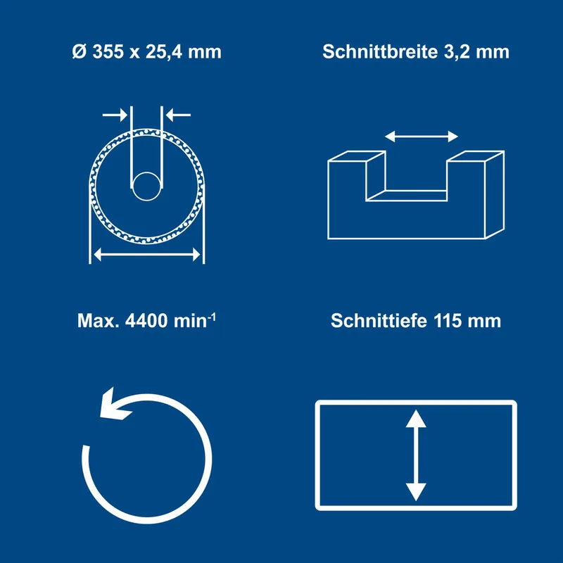 Slijpschijf MT140 Diameter schijf 355 von Scheppach – Produktbild 2 von 5