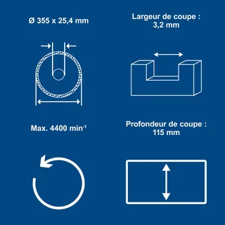 Slijpschijf MT140 Diameter schijf 355 von Scheppach – Produktbild 4 von 5