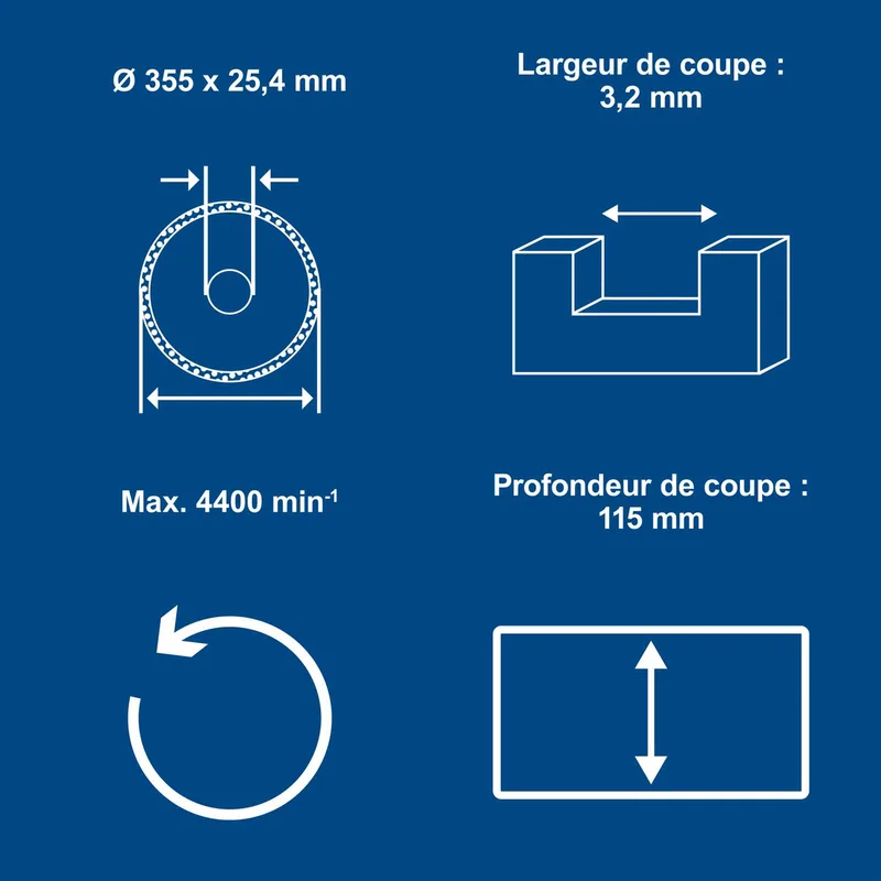 Slijpschijf MT140 Diameter schijf 355 von Scheppach – Produktbild 4 von 5