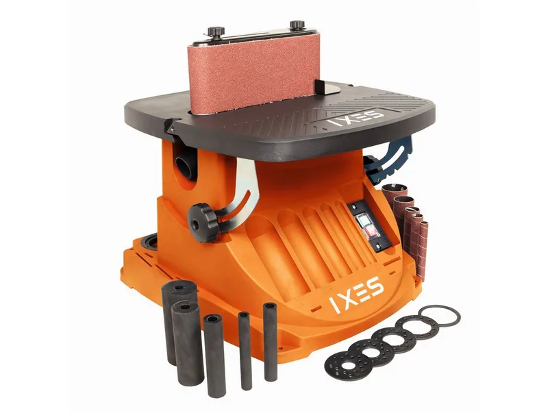 Spindelschleifmaschine IXES IX-BSO600 Oszillierender Spindelschleifer Bandschleifer, max. 2000 U/min by Scheppach, Orange – product image