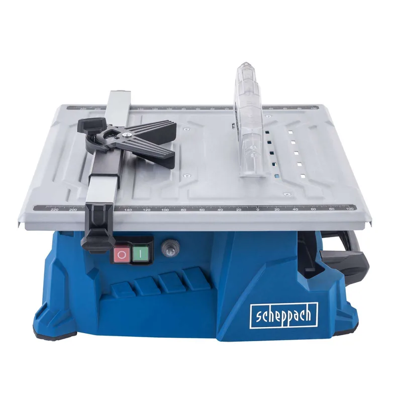 Stein- und Fliesenschneider WTS180 Scheppach - 710W | 34mm Schnitthöhe | 395x385 mm Tischgröße | 180mm Trennscheibe | Wasserkühlung von Scheppach – Produktbild 1 von 5