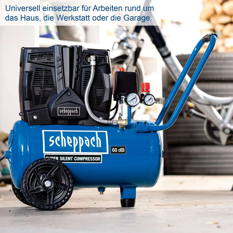 Super Silent Compressor HC25Si van Scheppach, Neutraal – productafbeelding 4 van 5