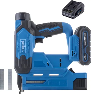 Tacker- en Nagelpistool C-NAG180-X 20V-S - 60 schoten/min - Incl. 20 V 2,0 Ah accu en 2,4 A lader van Scheppach – productafbeelding 1 van 5