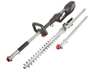 Teleskop-Heckenschere TPH900, bis 4 m Arbeitshöhe, (Langstielheckenschere), Schneidkopf um 135°, in 7 Positionen einstellbar by Scheppach, Black – product image 1 of 4