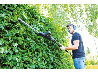 Teleskop-Heckenschere TPX710, bis 4 m Arbeitshöhe, (Set, Heckenschere + Hochentaster), 2in1 Teleskop-Heckenschere + Hochentaster by Scheppach, Black – product image 2 of 2