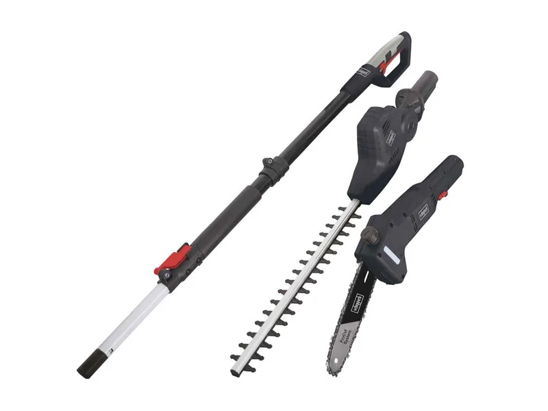 Teleskop-Heckenschere TPX710, bis 4 m Arbeitshöhe, (Set, Heckenschere + Hochentaster), 2in1 Teleskop-Heckenschere + Hochentaster by Scheppach, Black – product image 1 of 2