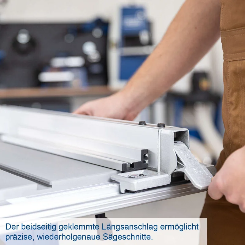 Tischkreissäge HS105 Scheppach - 2000W | 90mm Schnitthöhe | Ø255mm 24Z | schwenkbar bis 45° | 640x920mm Tischverbreiterung | inkl. Querschneidlehre by Scheppach – product image 2 of 5