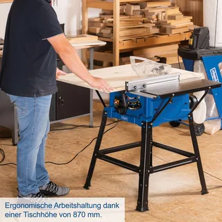 Tischkreissäge HS250L SE Scheppach - 2000W | 87mm Schnitthöhe | 546 x 630mm Tisch | Laser | inkl. 2. Sägeblätter 24Z by Scheppach – product image 5 of 5