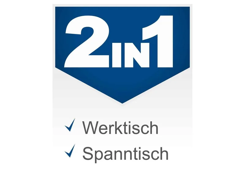 Werkbank MWB150, (Set), Arbeitshöhe 5fach verstellbar, Traglast bis 450kg, klappbar von Scheppach, Blau – Produktbild 2 von 5