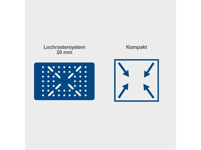 Werkbank MWB150, (Set), Arbeitshöhe 5fach verstellbar, Traglast bis 450kg, klappbar von Scheppach, Blau – Produktbild 4 von 5