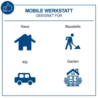 Werkstattwagen TW1150 Scheppach - 70tlg. | max. 200kg Belastung | Abschließbare Schubladen | Chrom-Vanadium-Stahl Werkzeuge by Scheppach – product image 2 of 5