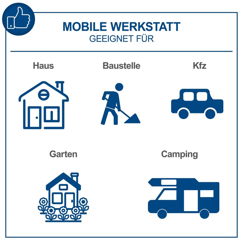 Werkzeugkoffer TB225 Scheppach - 235 tlg. Werkzeugset | Aluminium Koffer | mit Schraubenschlüssel, Hammer, Zange, Schraubenzieher uvm. | Werkstatt von Scheppach – Produktbild 2 von 5