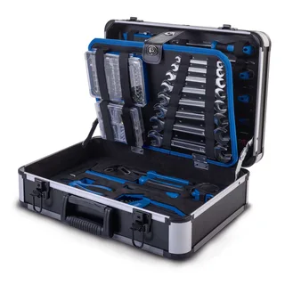 Werkzeugkoffer TB225 Scheppach - 235 tlg. Werkzeugset | Aluminium Koffer | mit Schraubenschlüssel, Hammer, Zange, Schraubenzieher uvm. | Werkstatt von Scheppach – Produktbild 1 von 5