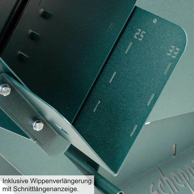 Wippsäge WOX D700 Forest Edition Scheppach - 400V 7500W | 700mm HW-Sägeblatt | 250-1500mm Schnittlänge | Schnitt-Ø 250mm | inkl. Wippenverlängerung von Scheppach – Produktbild 2 von 3