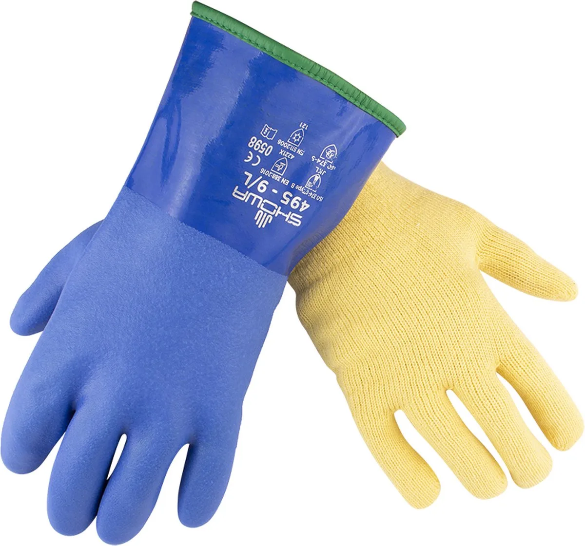 handschoenen met binnenhandschoenen de Showa, Bleu, L – image du produit