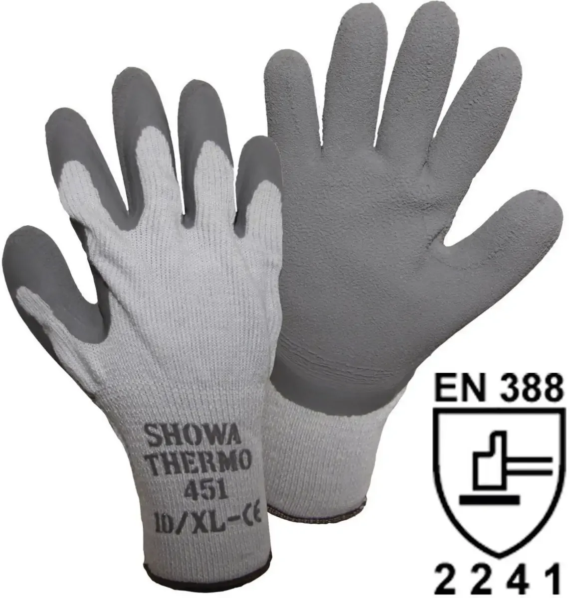 Showa 451 THERMO 14904-7 Polyacryl Werkhandschoen Maat (handschoen): 7, S Cat II 1 paar van Showa, Grijs – productafbeelding