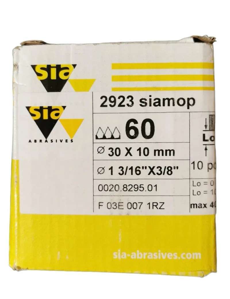 Lamellen schuurschijf 30x10mm P60 voor metaal, hout, plastic de Sia Abrasives – image du produit
