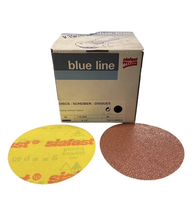 siafast siatop siarexx topcut serie 1915 - Schuurpapier - diameter 115 mm - P40 - Prijs per doos ( inhoud 50 stuks) van Sia Abrasives – productafbeelding