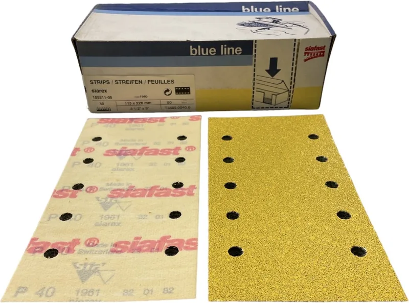 Siarexx Cut serie 1960 Schuurpapier - 115 mm x 228 mm - P40 - Prijs per doos ( inhoud 50 stuks) van Sia Abrasives – productafbeelding
