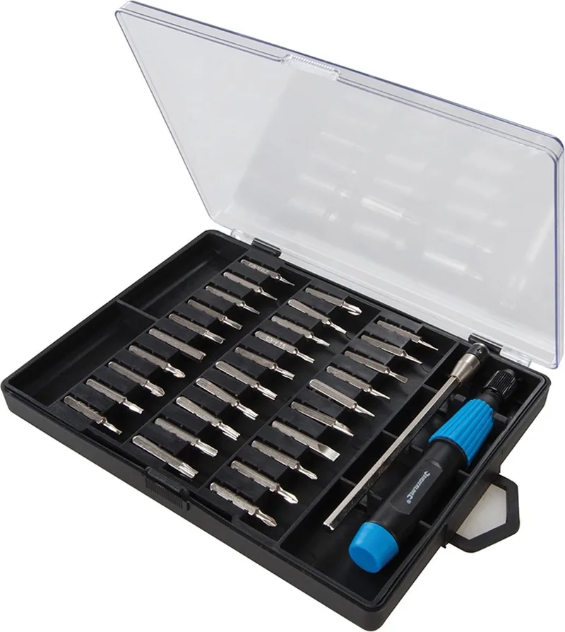 32-delige precisie schroevendraaier bit set de Silverline, Bleu – image du produit