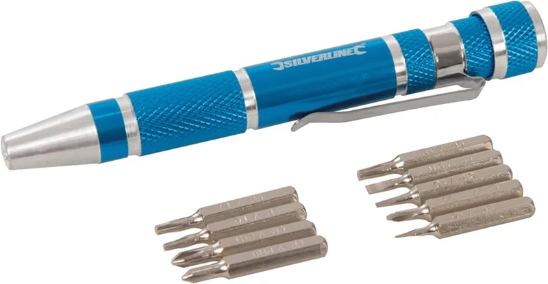 9-delige precisie schroevendraaier set de Silverline, Argent – image du produit