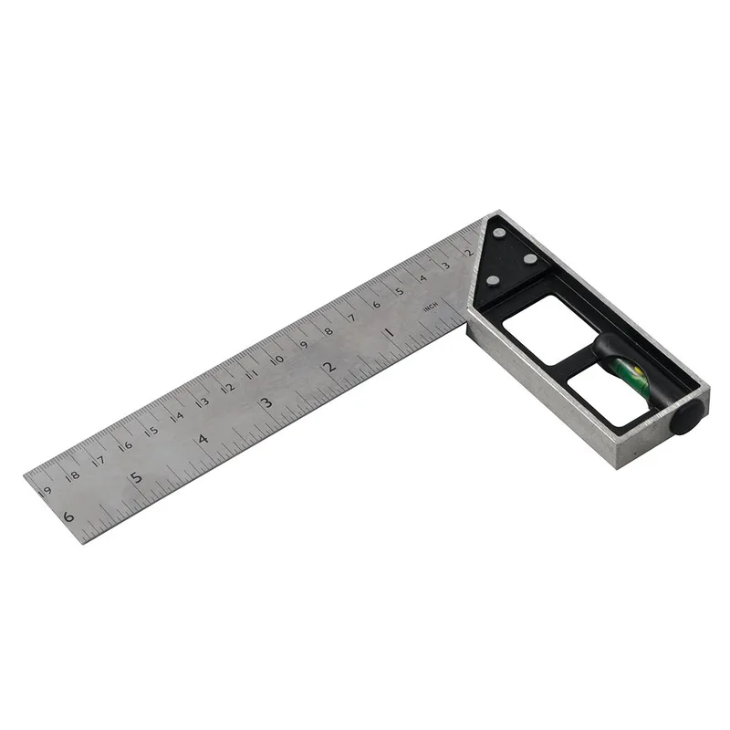 Anschlag- und Gehrungswinkel mit Wasserwaage 150 mm van Silverline – productafbeelding