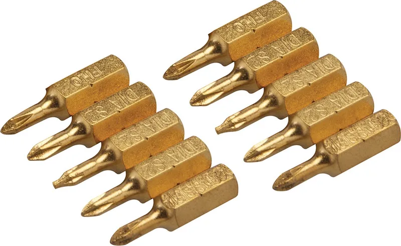 Diamant kruiskopschroevendraaier bits, 10 pak PH0 van Silverline – productafbeelding