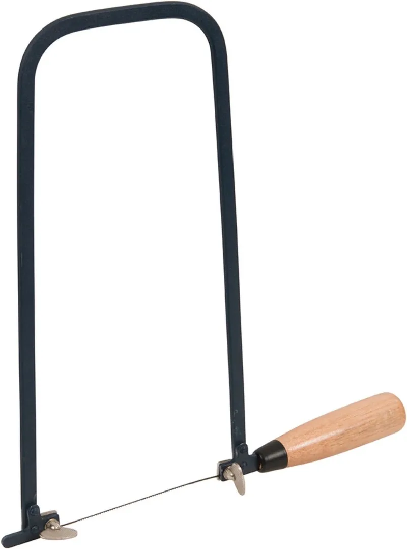 Figuurzaag - 300 mm keeldiepte - Houten handvat - 24 TPI - Inclusief zaagblad van Silverline – productafbeelding