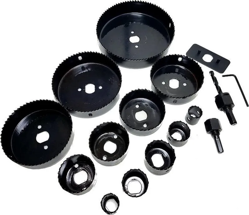 Gatenzaag 16 delig Hole Saw set gereedschap box 19 22 29 32 38 44 51 64 76 89 102 von Silverline – Produktbild