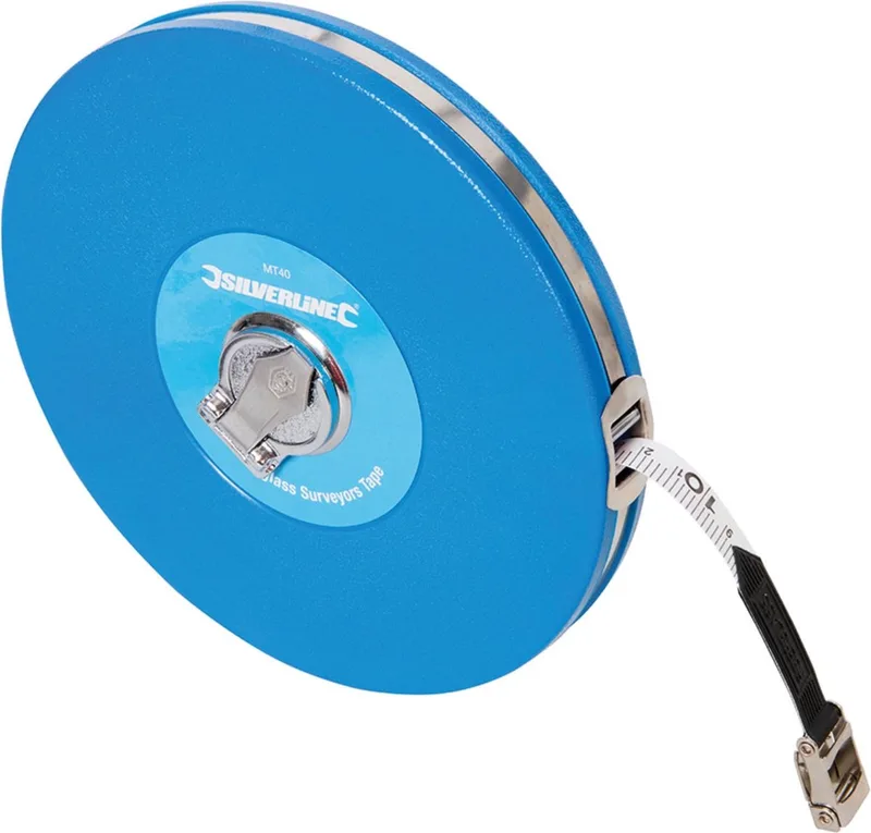 Glasvezel landmeter - meetlint - waterbestendig - 50 meter by Silverline, Blue – product image