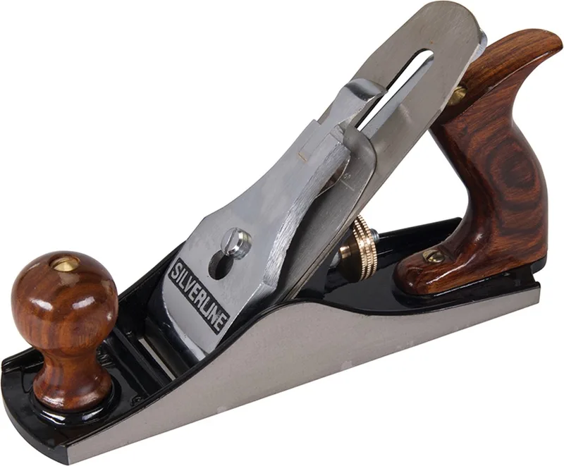 Handschaaf - Heavy-Duty - Palissander handvat - Messing stelschroeven - 50 mm blad von Silverline, Staal – Produktbild