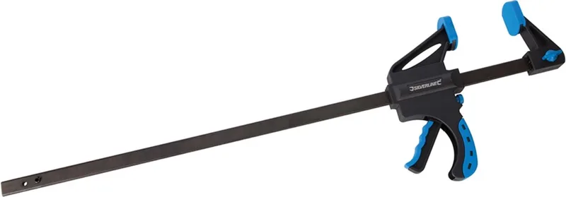 Heavy Duty snelspanklem - 600 mm - enkelhandig gebruik - nylonvezel kaken - 1,25 kg van Silverline, Rood – productafbeelding