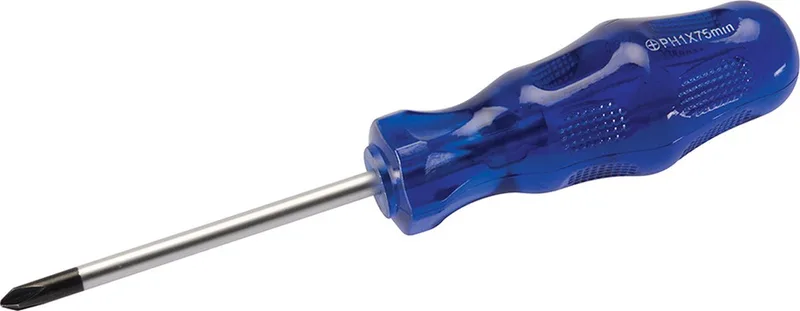 Ingenieurs kruiskopschroevendraaier PH1 x 75 mm von Silverline, Blau – Produktbild