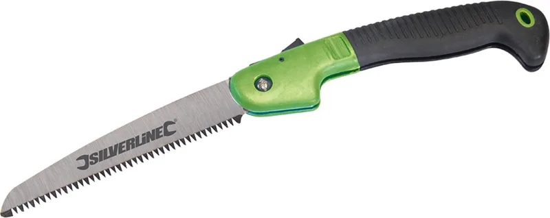 Inklapbare tri-cut handzaag - vlijmscherp zaagblad - ergonomisch handvat - 180 mm von Silverline – Produktbild