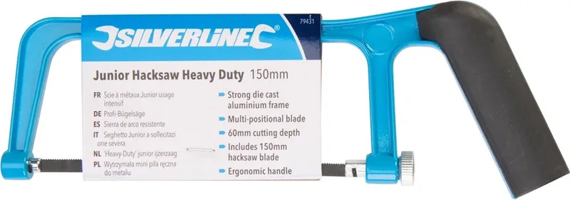 Junior ijzerzaag - heavy duty - verstelbaar zaagblad - ergonomisch handvat - 150 mm by Silverline – product image