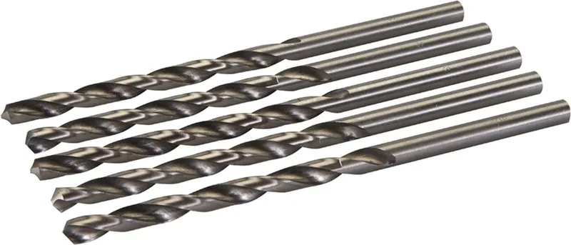 Lange Metaalboor Rolgewalst HSS-R - 8 x 165 mm - 5 stuks de Silverline – image du produit