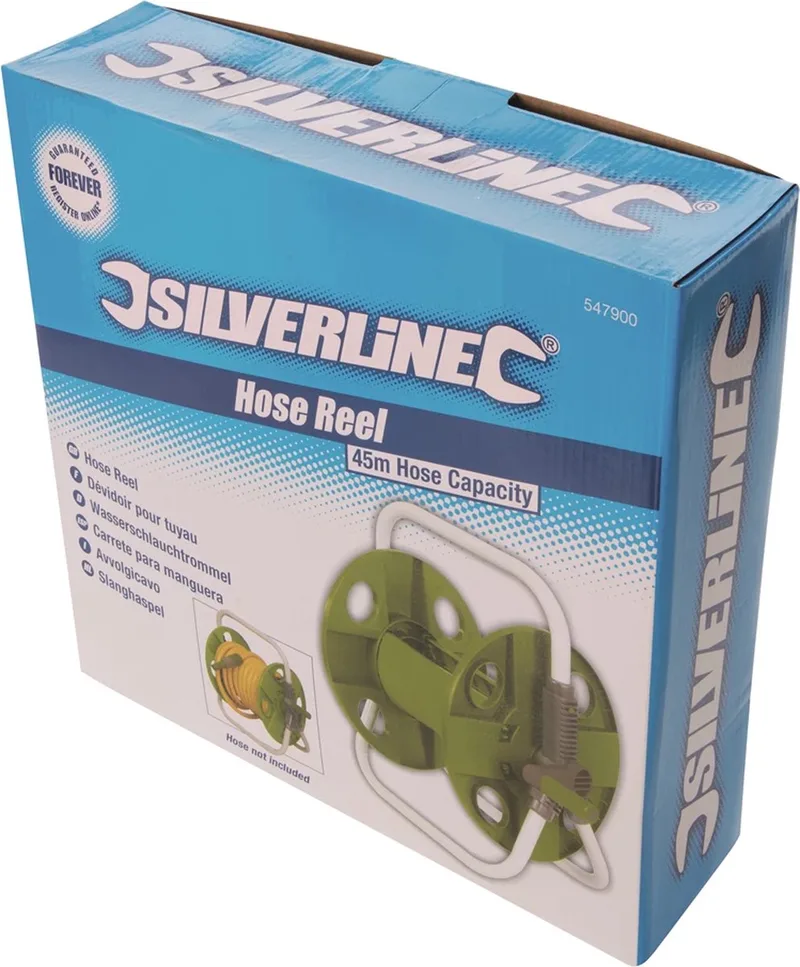 Lichtgewicht slanghaspel - 45 meter capaciteit - roestbestendig - anti-kink ontwerp van Silverline – productafbeelding