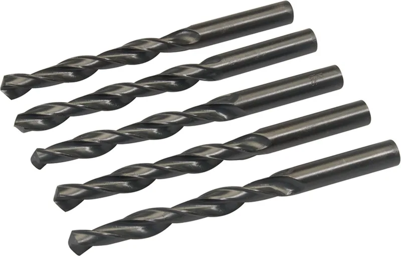 Metaalboor HSS-R - 12 mm - 5 stuks - Rol gesmeed - Zwart oxide afwerking von Silverline – Produktbild