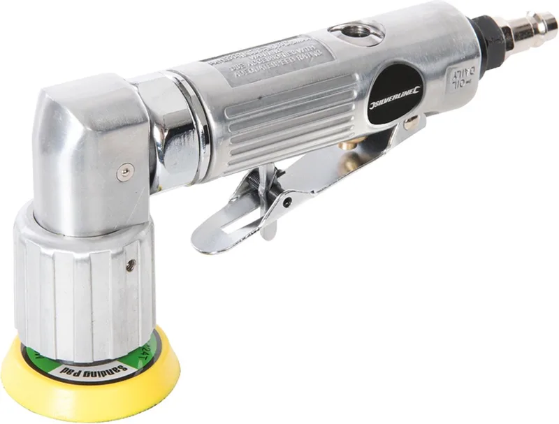 Mini pneumatische schuurmachine - 50 mm - 15.000 min-1 - 90 graden gehoekte kop van Silverline – productafbeelding
