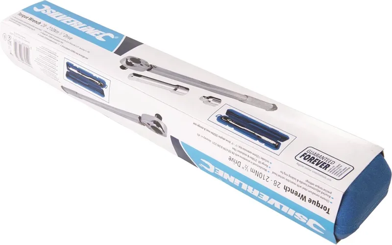 Momentsleutel 1/2" - 28 - 210 Nm - in koffer met adapter 3/8x1/2" en verlengstuk de Silverline – image du produit