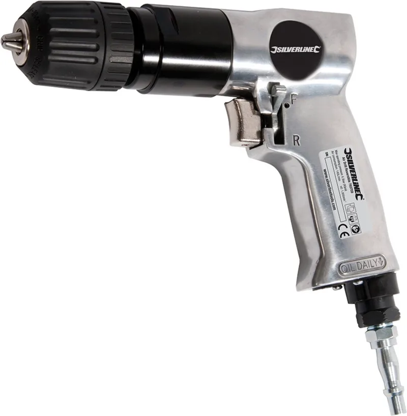 Pneumatische boormachine - 10 mm - variabele snelheid - enkelhandige bediening - 1,111 kg de Silverline – image du produit