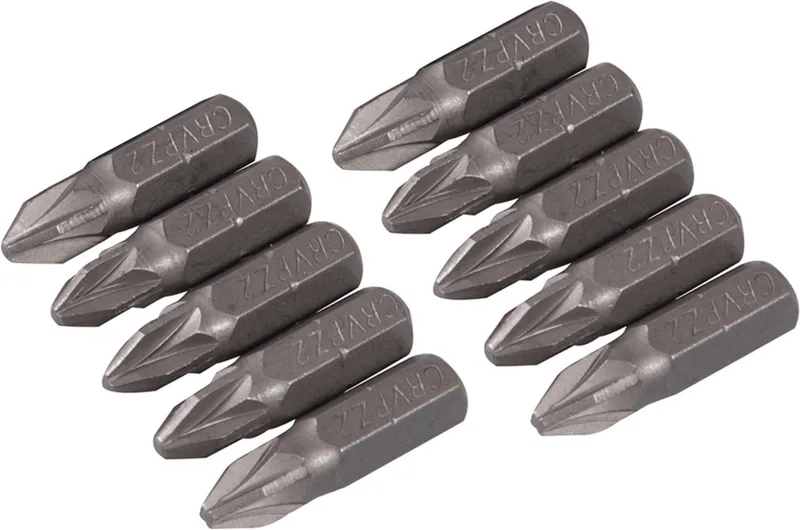SB207 Cr-V Bit - Pozidriv - PZ2 x 25mm (10st) de Silverline – image du produit