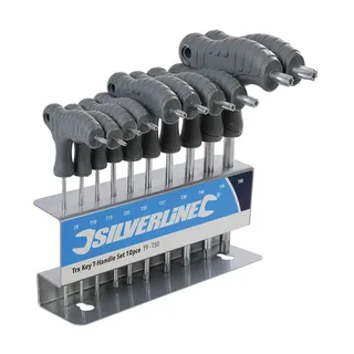 Silverline 10 Delige T-Grepen TORX-sleutel Set by Silverline – product image 1 of 5