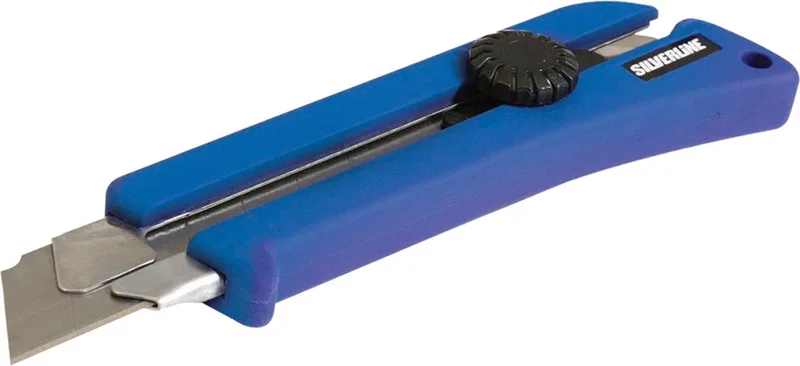 Stanleymes - Afbreekmes - 25 mm - Schroefvergrendeling - Antislip Handvat de Silverline – image du produit